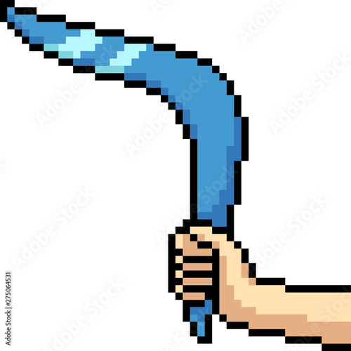 vector pixel art boomerang