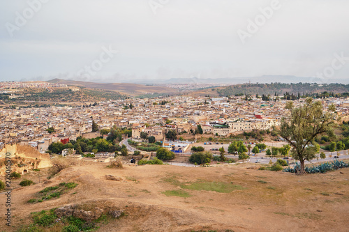 View of Fez City from the viewpoint. Fes el Bali Medina, Morocco, Africa © luengo_ua