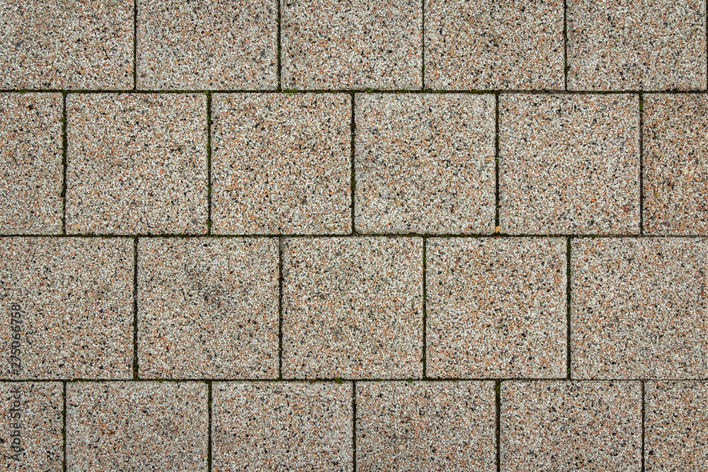 Naklejka premium Concrete tile texture. City pavement background. Abstract stone brick pattern. Street sidewalk texture.