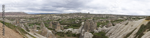 Scenic view of Goreme beautiful landscape with fairy chimney from the view point