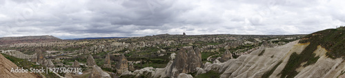 Scenic view of Goreme beautiful landscape with fairy chimney from the view point