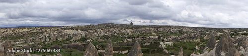 Scenic view of Goreme beautiful landscape with fairy chimney from the view point