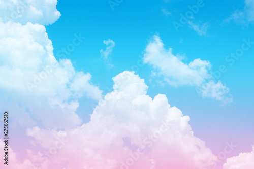 Beautiful vintage of colorful cloud and sky abstract for background, pastel color © apimook