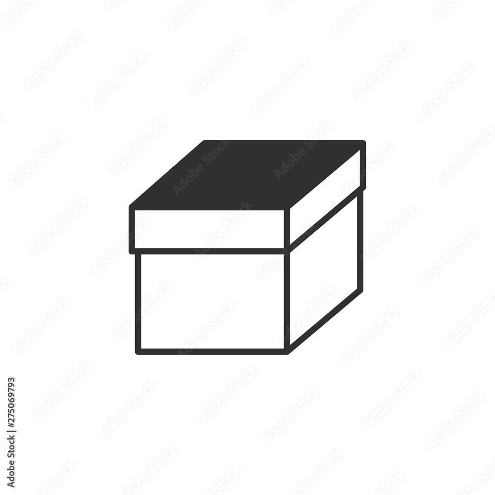 Box icon template black color editable. Box symbol style vector sign isolated on white background. Simple logo vector illustration for graphic and web design. Box icon template black color editable. Box symbol style vector sign isolated on white background. Simple logo vector illustration for graphic and web design.