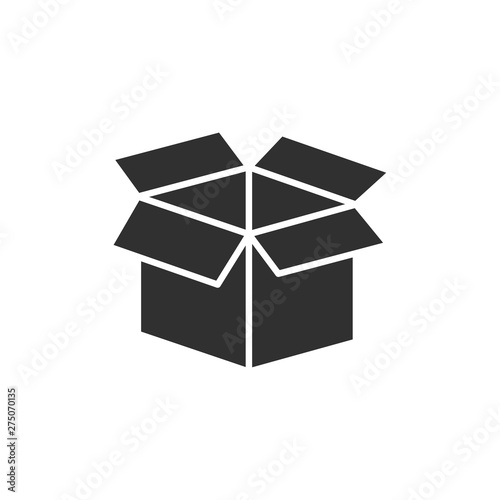 Box icon template black color editable. Box symbol style vector sign isolated on white background. Simple logo vector illustration for graphic and web design.