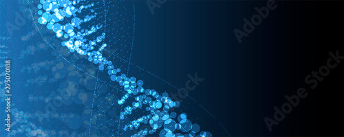 Abstract DNA technology. Science medical concept. Futuristic background