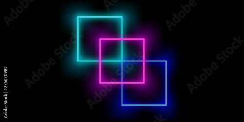 neon abstract squares color background