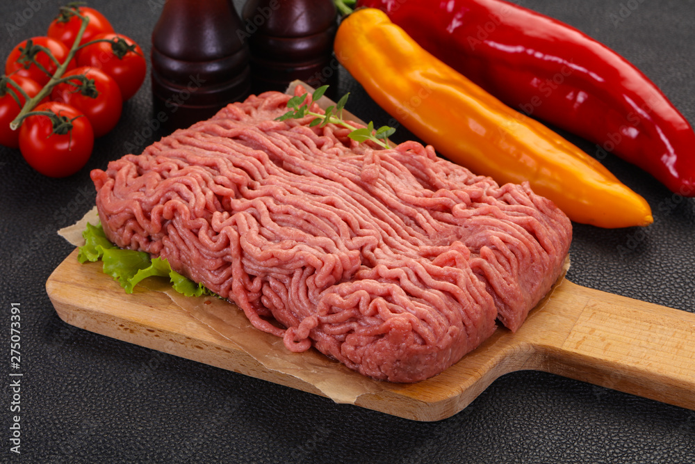 Raw turkey minced meat