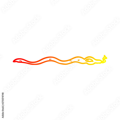 warm gradient line drawing cartoon poisonous snake