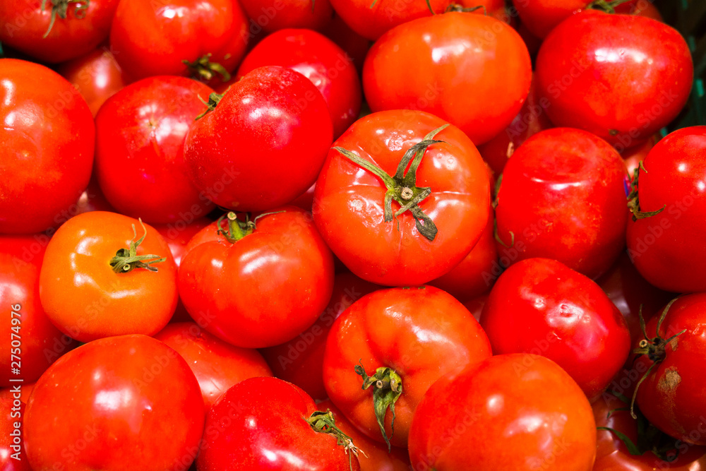 fresh tomatoes on the supermarket counter fresh tomatoes on the supermarket counter