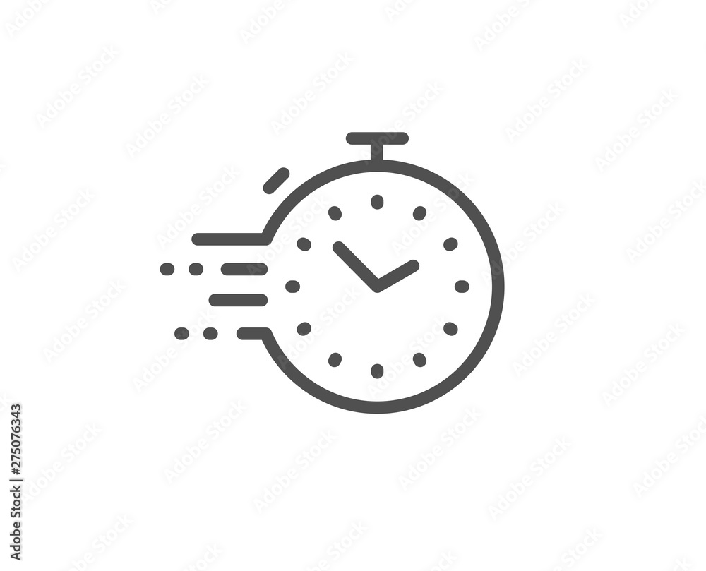 Timer line icon. Time management sign. Stopwatch symbol. Quality design element. Linear style timer icon. Editable stroke. Vector Timer line icon. Time management sign. Stopwatch symbol. Quality design element. Linear style timer icon. Editable stroke. Vector