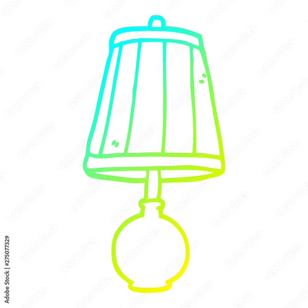 cold gradient line drawing cartoon table lamp cold gradient line drawing cartoon table lamp