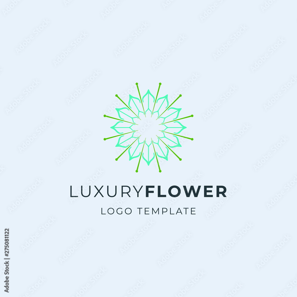 Luxury Flower For Yoga or Therapist Logo Template Luxury Flower For Yoga or Therapist Logo Template
