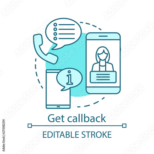 Get callback concept icon