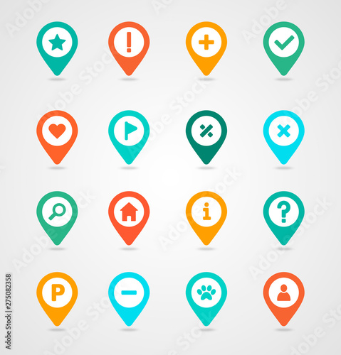 Free Download Pin map icon set. Map pointer. Map markers - GFXLoad
