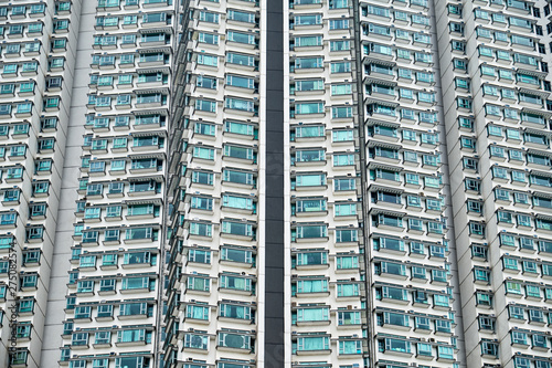 Residential building in the city. Hong Kong