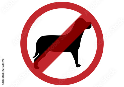 Señal de prohibido perros.