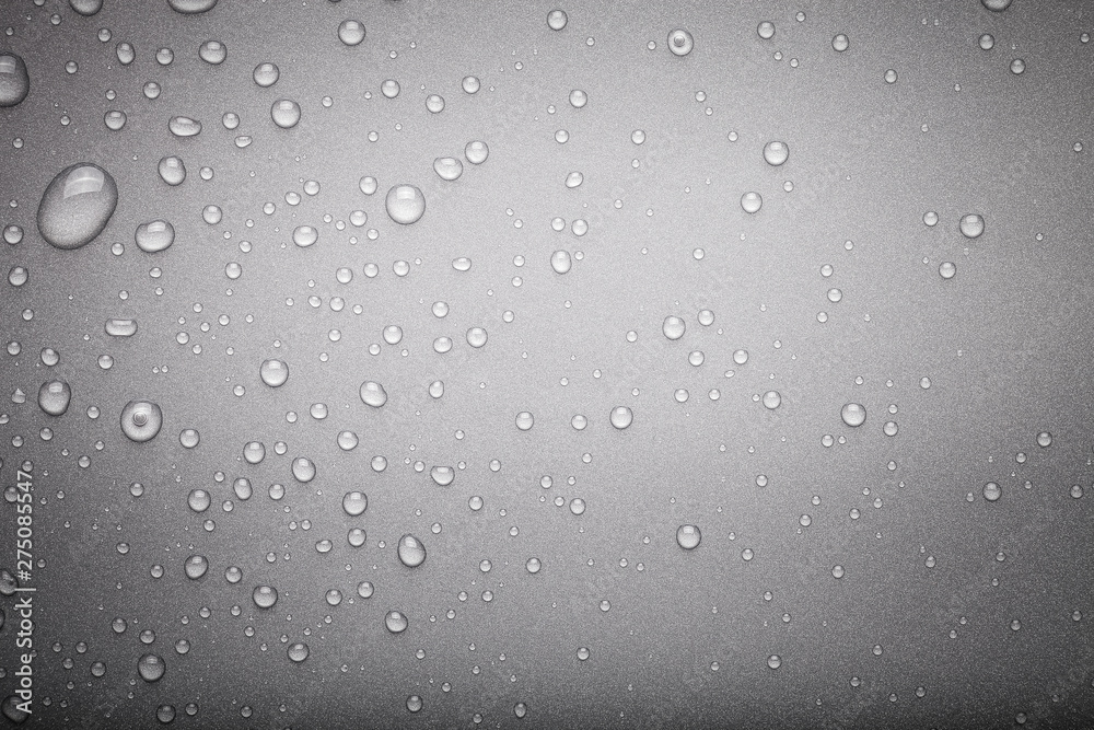 Drops of water on a color background. Dark grey. Toned Drops of water on a color background. Dark grey. Toned