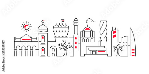 Linear Banner of Bahrain