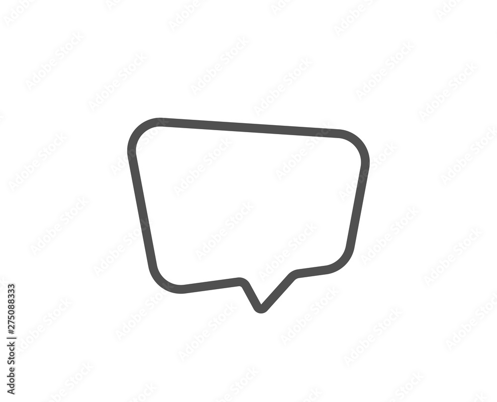 Chat comment line icon. Speech bubble sign. Social media message symbol. Quality design element. Linear style chat message icon. Editable stroke. Vector Chat comment line icon. Speech bubble sign. Social media message symbol. Quality design element. Linear style chat message icon. Editable stroke. Vector
