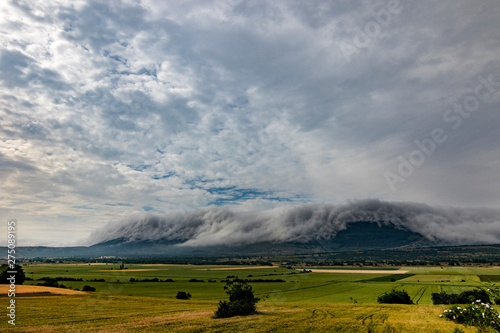 landscape with mountains and clouds