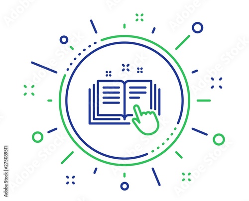 Technical documentation line icon. Instruction sign. Quality design elements. Technology technical documentation button. Editable stroke. Vector