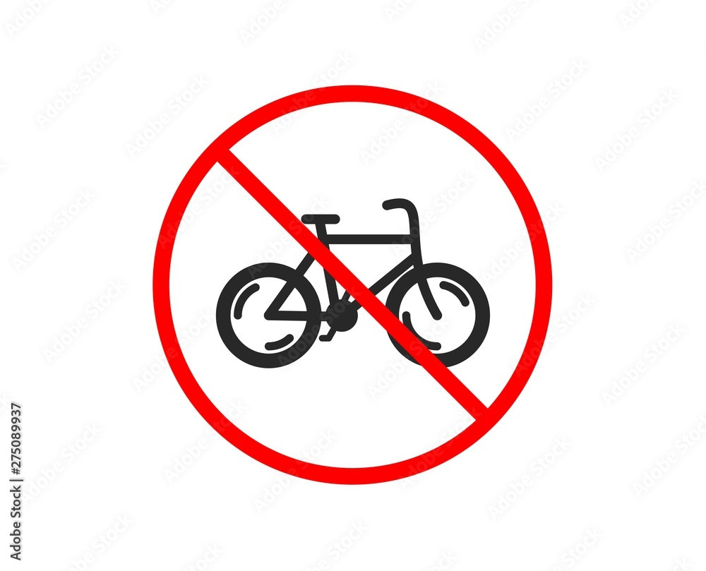 No or Stop. Bicycle transport icon. Bike public transportation sign. Driving symbol. Prohibited ban stop symbol. No bicycle icon. Vector No or Stop. Bicycle transport icon. Bike public transportation sign. Driving symbol. Prohibited ban stop symbol. No bicycle icon. Vector