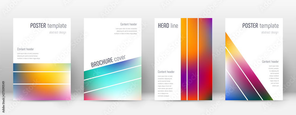 Flyer layout. Geometric delicate template for Broc