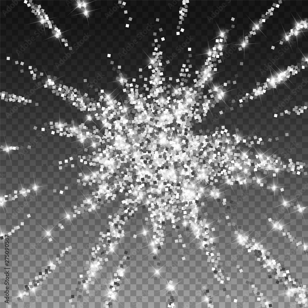 Sparkling silver luxury sparkling confetti. Scatte Sparkling silver luxury sparkling confetti. Scatte