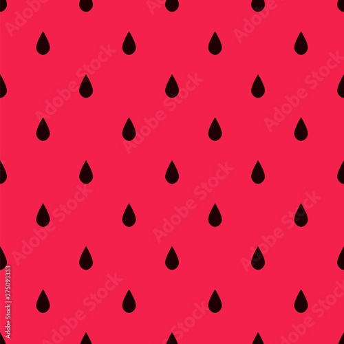 Watermelon Seamless Pattern with Small Black Drops