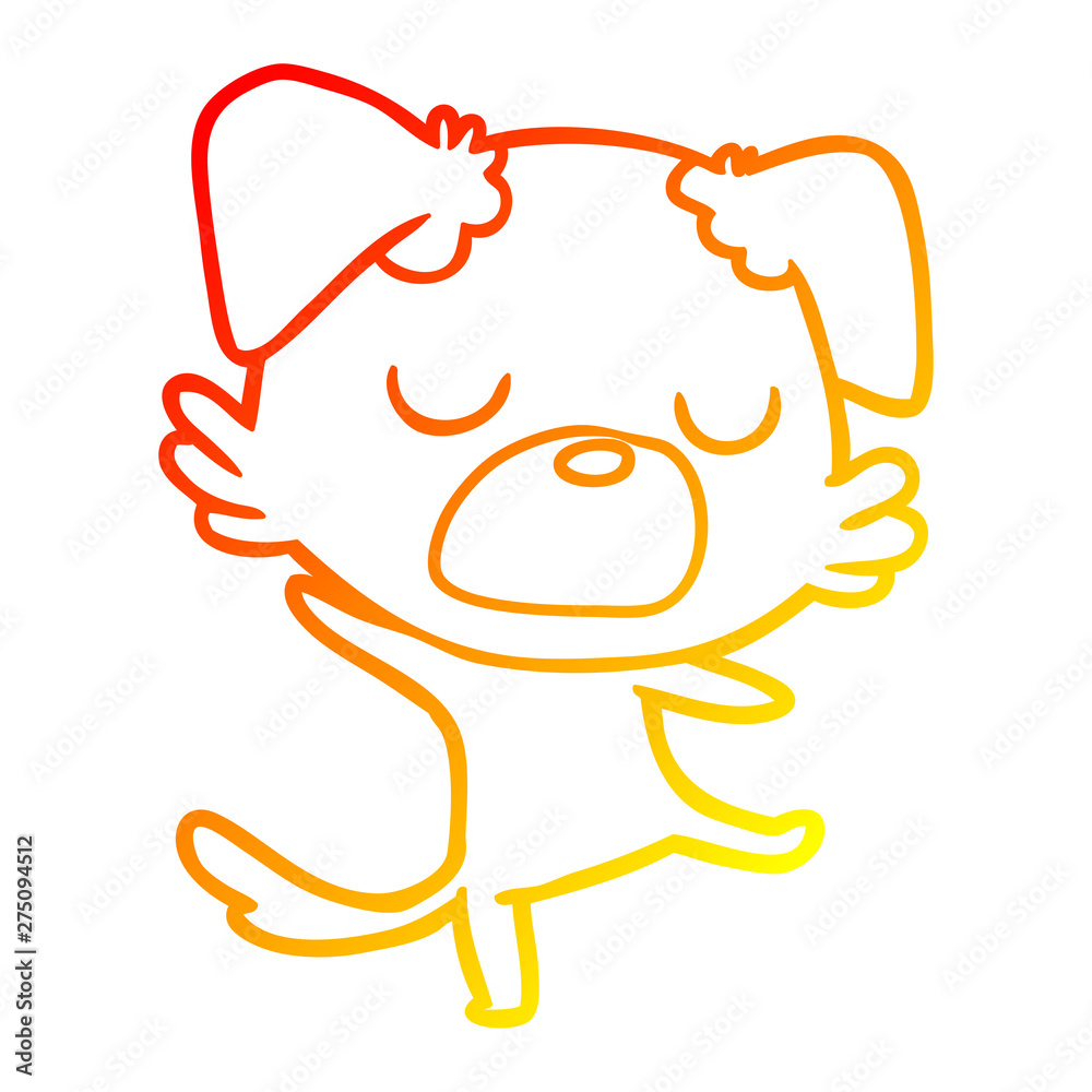 warm gradient line drawing cartoon dog warm gradient line drawing cartoon dog