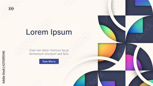Abstract Colorful Background. Geometric Vector Illustration. Aspect Ratio 16:9. EPS 10 Format.