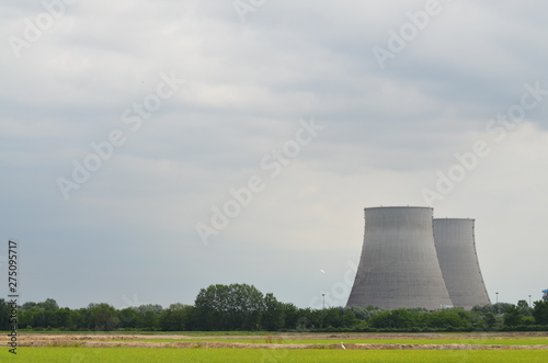 Centrale nucleare in mezzo alle risaie
