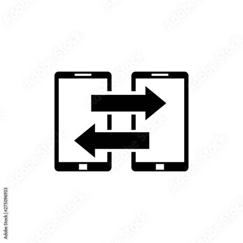 Contactless Payment Mobile Phones, Transferring Money Vector Icon