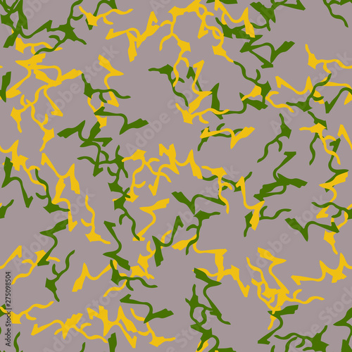 UFO camouflage of various shades of beige  green and yellow colors