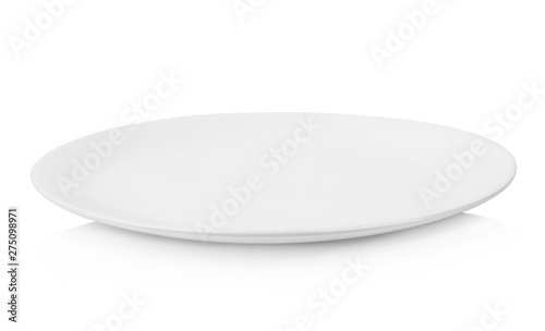 white plate isolate on white background
