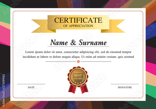 certificate template, warranty