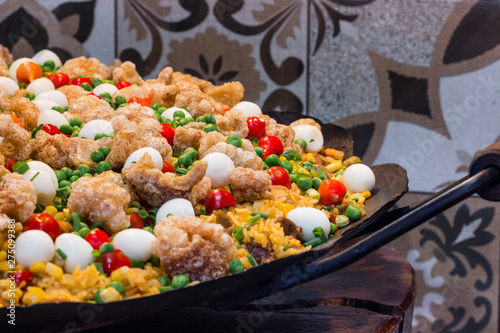 Cuadro en lienzo paella caipira