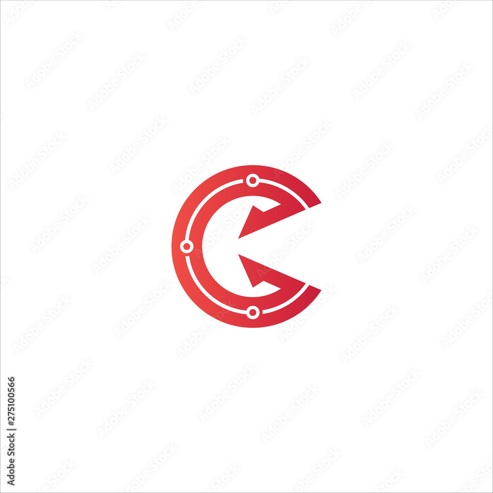 Minimal line letter initial C logo. arrow tech and elegant shape font sign. logotype vector design template for personal identity branding, creative industry, web, business, corporate and company Minimal line letter initial C logo. arrow tech and elegant shape font sign. logotype vector design template for personal identity branding, creative industry, web, business, corporate and company