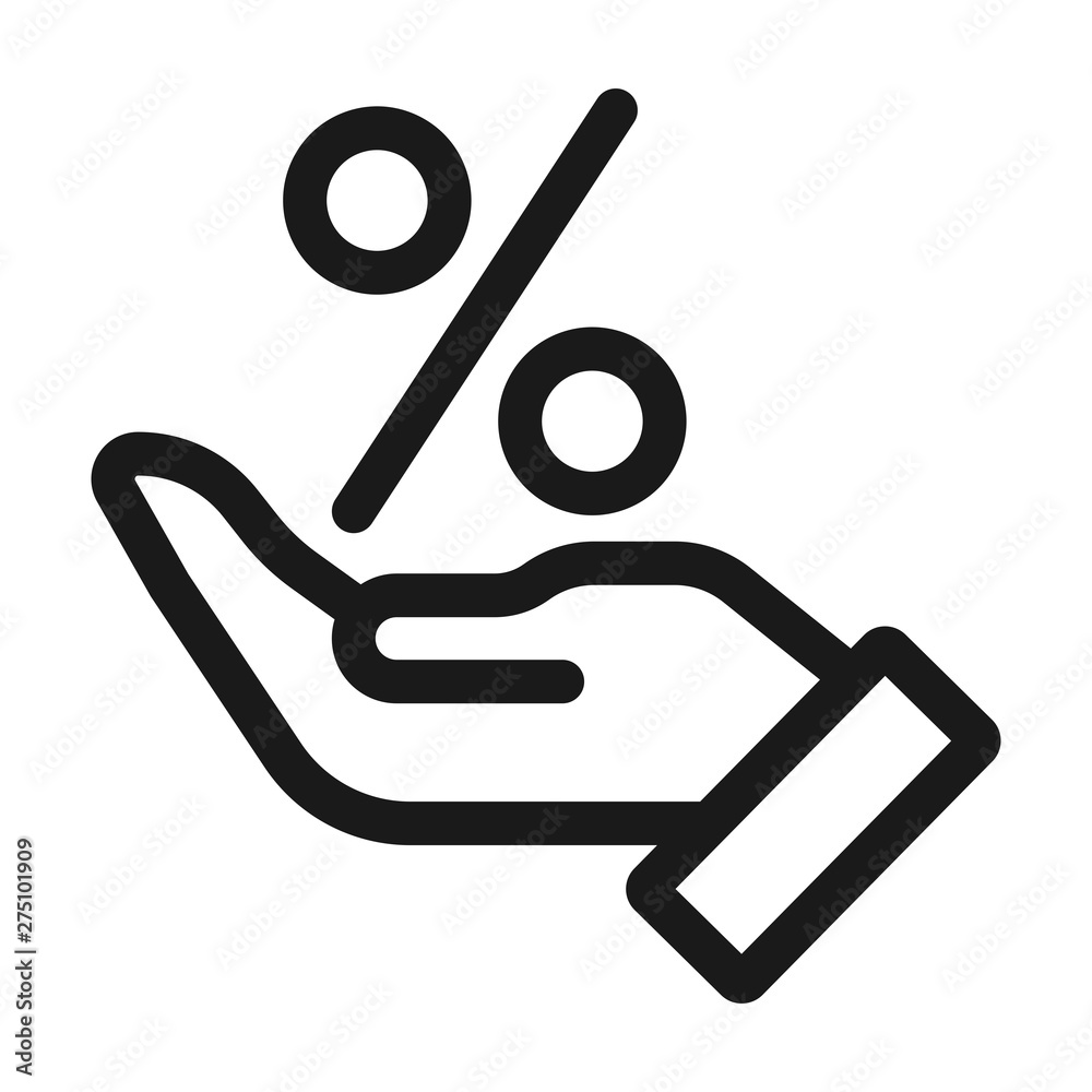 discount, sale - minimal line web icon. simple vector illustration. concept for infographic, website or app.