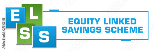 ELSS - Equity Linked Savings Scheme Green Blue Squares Left Box 