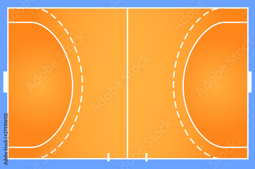 Handball court vector