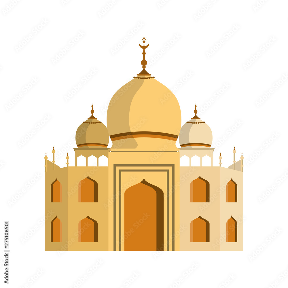 indian building monuments icon cartoon