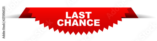 red vector banner last chance