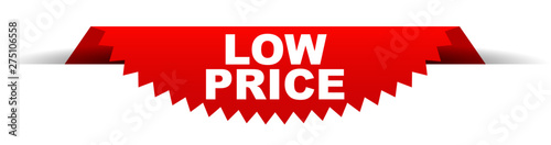 red vector banner low price