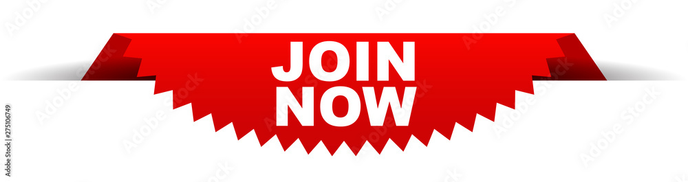 Fototapeta premium red vector banner join now