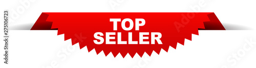 red vector banner top seller