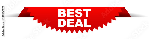 red vector banner best deal