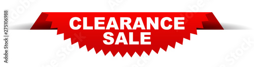 red vector banner clearance sale