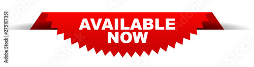 red vector banner available now